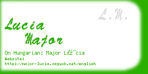 lucia major business card